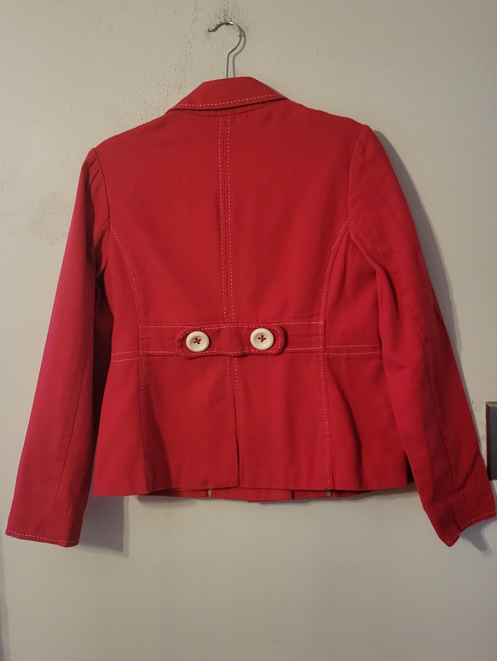 Boden Retro Cropped Blazer - Red - Picture 4 of 7